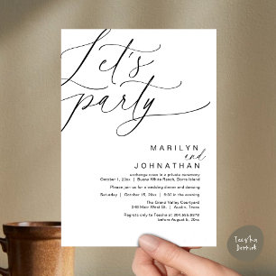 Let's Party Happily Ever After Wedding Dinner Invitation