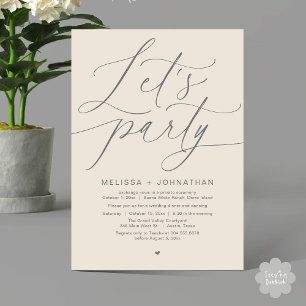 Let's Party Happily Ever After Wedding Dinner Invitation