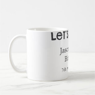 Let's party happy 30th birthday simple gray name coffee mug
