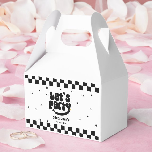 Let's Party Happy Dude Birthday Favor Boxes (Wedding)