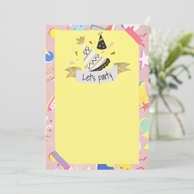 Let's party invitation (Standing Front)