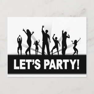 Let's Party Invitation Postcard