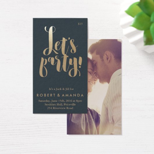 Let's Party Jack and Jill Ticket, Gold (Desk)