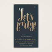 Let's Party Jack and Jill Ticket, Gold (Front)