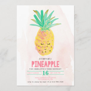 Let's Party Like a Pineapple Birthday Invitation