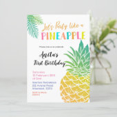 Let's Party Like a Pineapple Invitation (Standing Front)