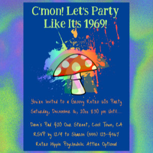 Let's Party Like It's 1969 Party Invitation