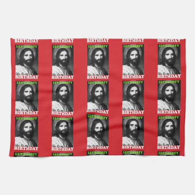 Let's party like it's my birthday towel (Horizontal)