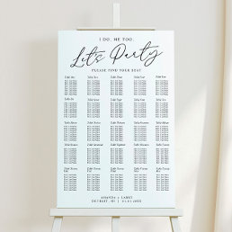 Let&#39;s Party Minimalist Wedding Seating Chart Foam  Foam Board