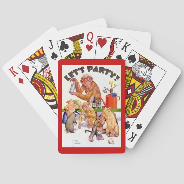 Let's Party Monkey Shines Poker Cards (Back)
