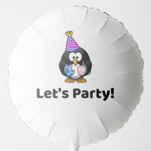 Let's Party! Penguin Funny Birthday Party Balloon