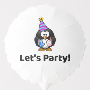 Let's Party! Penguin Funny Birthday Party Balloon