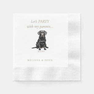"Let's Party Pet Wedding Cocktail Napkins