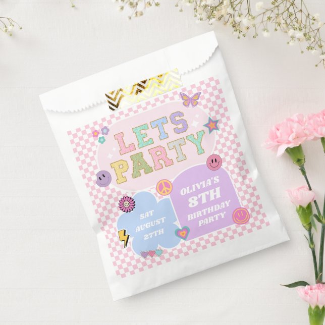 Let's Party Preppy Varsity Patch Birthday Party Favor Bag (Sealed)