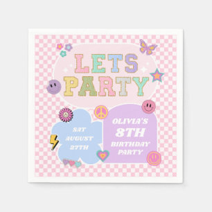 Let's Party Preppy Varsity Patch Birthday Party Napkins
