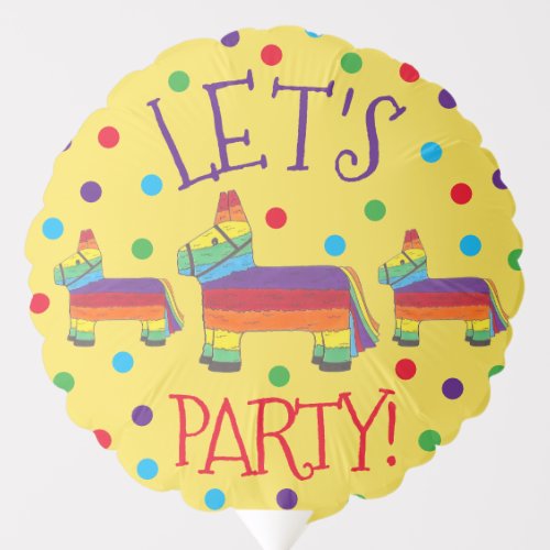 Lets Party Rainbow Donkey Piata Celebration Balloon