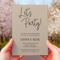 Let's Party Rustic Wedding Reception Elopement