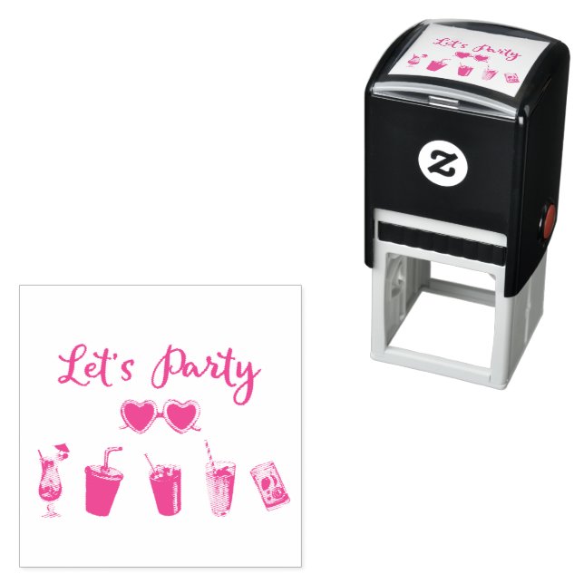 Let's Party Summer Soiree Self-inking Stamp (In Situ)