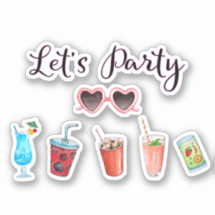 Let's Party Summer Soiree Sticker