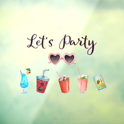 Lets Party Summer Soiree  Window Cling