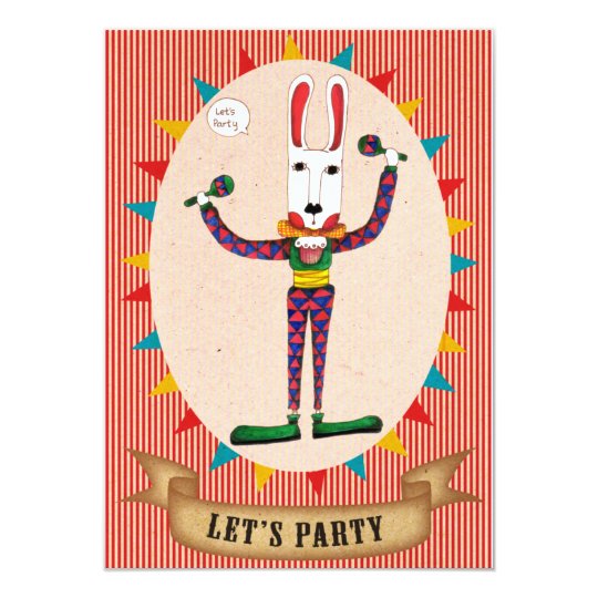 Let's Party The Joker- Invitation card