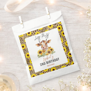 Let's Party Till the Cows Come Home 2nd Birthday Favor Bag