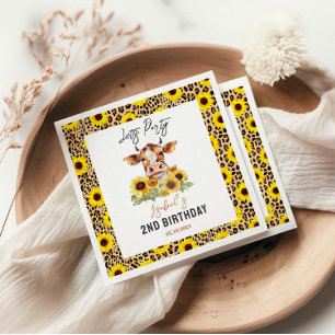 Let's Party Till the Cows Come Home 2nd Birthday Napkins