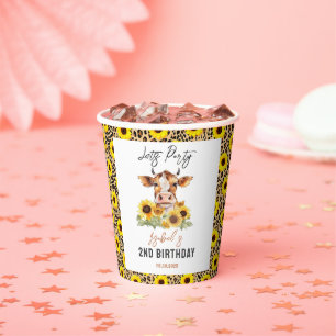 Let's Party Till the Cows Come Home 2nd Birthday Paper Cups