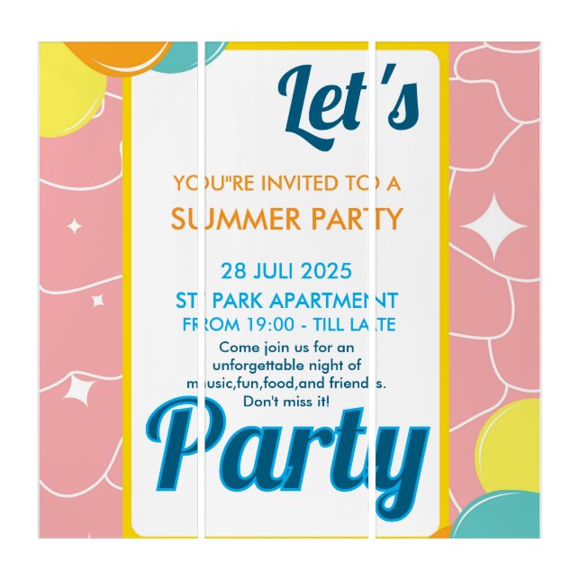let's party triptych (Front)