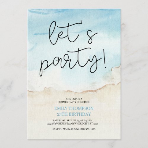Let's Party Tropical Beach Birthday Party 