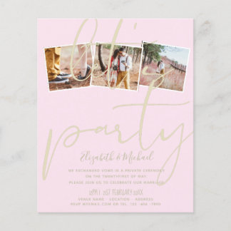 Let's Party Wedding Reception Announcement Eloped