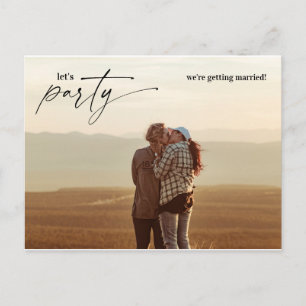 Let's Party We're Getting Married Fun Wedding News Postcard