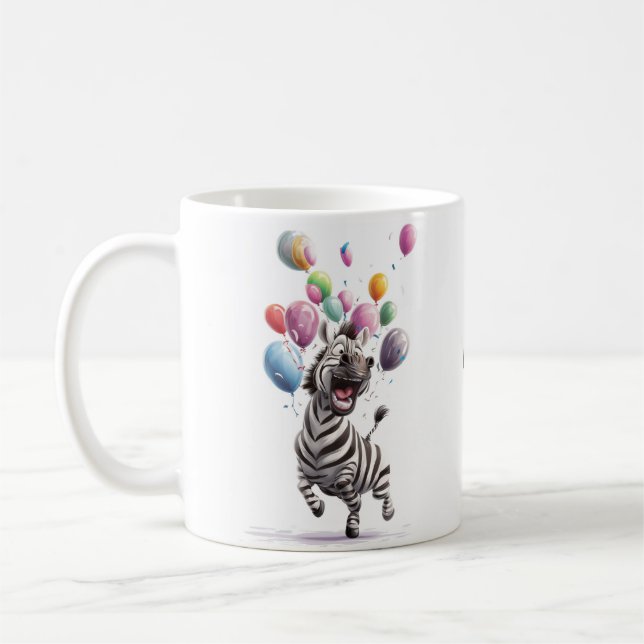 Lets Party, Zebra Coffee Mug (Left)