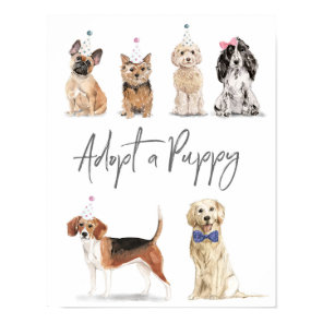 Let's Pawty Adopt A Puppy Sign