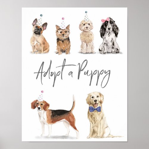 Lets Pawty Adopt A Puppy Sign