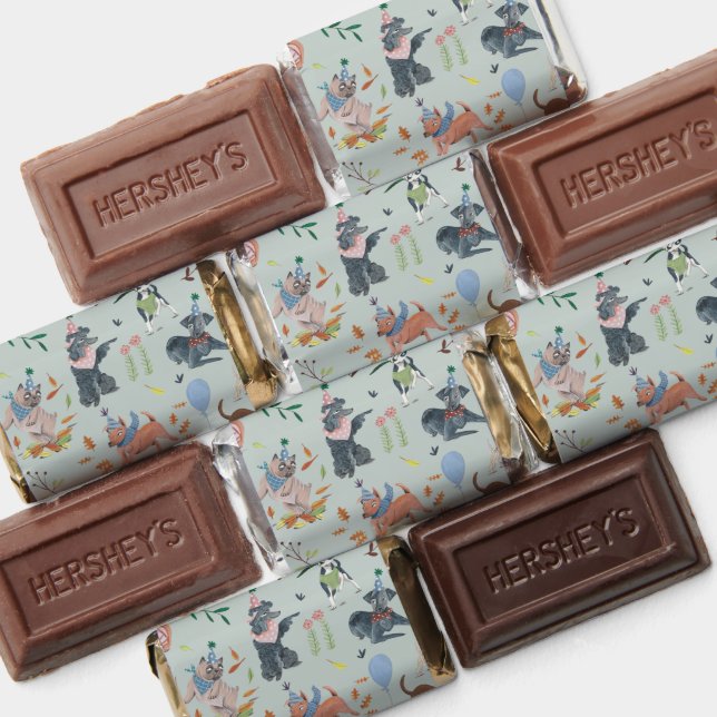 Lets Pawty Blue Dog Puppy Birthday Party Hershey's Miniatures (Assorted)