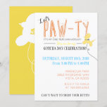 Let's Pawty Dog Birthday Gotcha day Fur baby cute Invitation