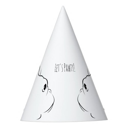 Lets Pawty French Bulldog Silhouette Party Hats
