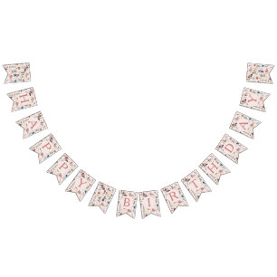 Lets Pawty Pink Dog Puppy Birthday Party Bunting Flags