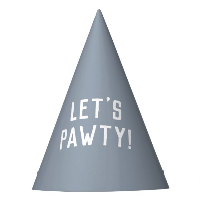 Lets Pawty Puppy Adoption / Birthday Dog Party Hat (Front)