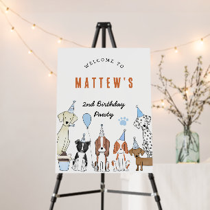 Lets Pawty Puppy Pawty Dog Birthday Foam Board