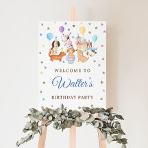 Let's Pawty Puppy Welcome Sign Dog Birthday Party