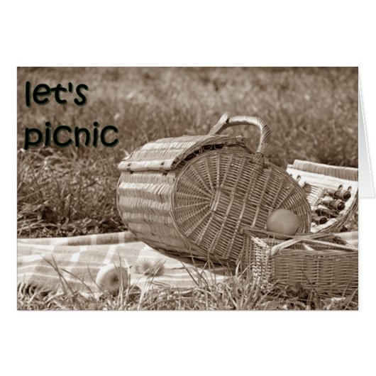 "LET'S PICNIC" LOVE CARD (Front Horizontal)