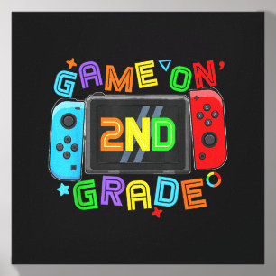 Let's Play 2nd Grade Back To School Funny Video Canvas Photo Tile