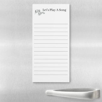 Let's Play A Song Lined Magnetic Notepad