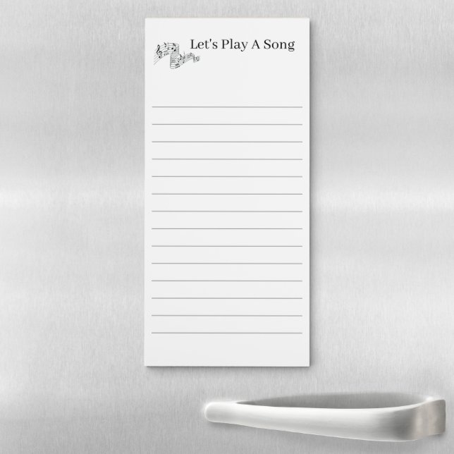 Let's Play A Song Lined Magnetic Notepad (In Situ)