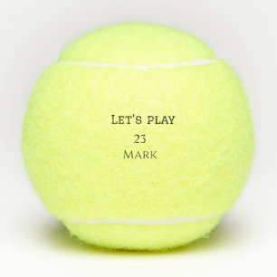 Let's play add name monogram letter sports masculi tennis balls