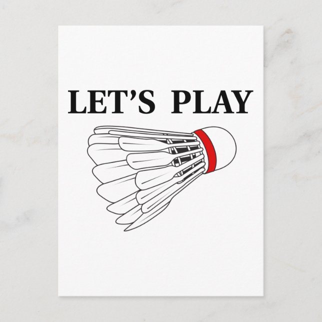 Let's Play Badminton Postcard (Front)