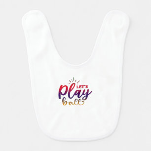 Let's Play Ball Baby Bib