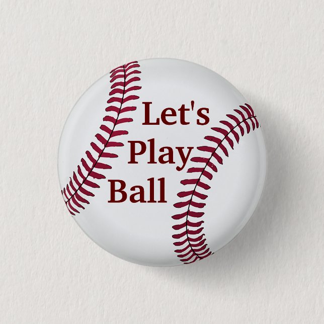 Let's Play Baseball Button (Front)